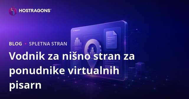 Samo korporativna nišna spletna stran, ki preučuje virtualne pisarne in pravne naslovne ponudnike