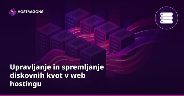 Upravljanje in spremljanje diskovnih kvot v web hostingu