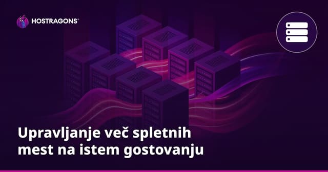 Upravljanje več spletnih mest na istem gostovanju