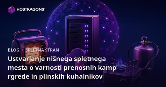 Ustvarjanje nišnega spletnega mesta o varnosti prenosnih kamp rgrede in plinskih kuhalnikov