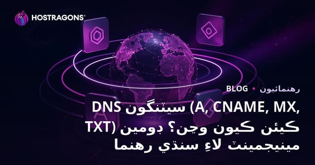 DNS سيٽنگون (A, CNAME, MX, TXT) ڪيئن ڪيون وڃن؟ ڊومين مينيجمينٽ لاءِ سنڌي رهنما
