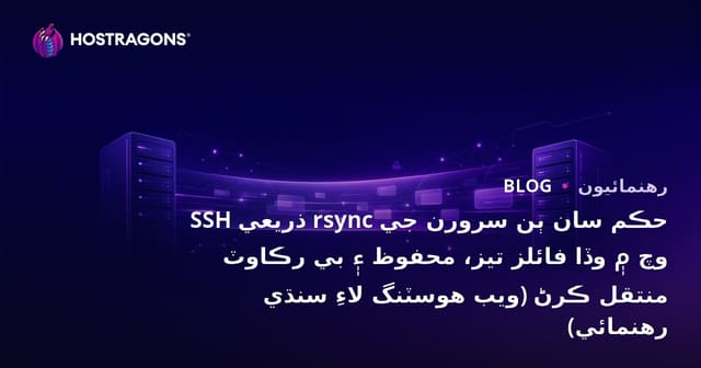 SSH ذريعي rsync حڪم سان ٻن سرورن جي وچ ۾ وڏا فائلز تيز، محفوظ ۽ بي رڪاوٽ منتقل ڪرڻ (ويب هوسٽنگ لاءِ سنڌي رهنمائي)