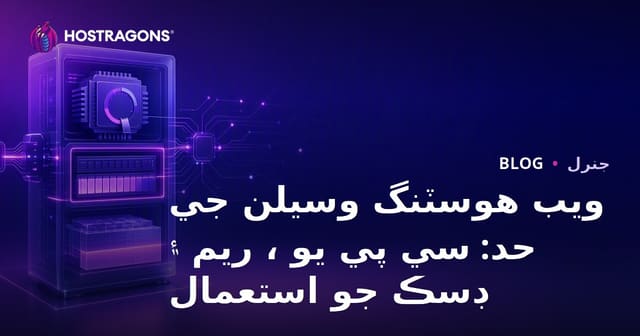 ويب هوسٽنگ وسيلن جي حد: سي پي يو ، ريم ۽ ڊسڪ جو استعمال