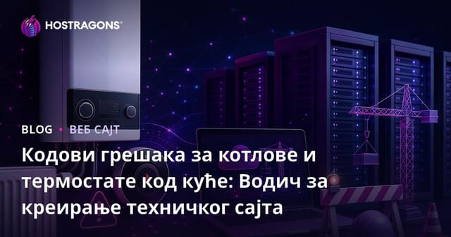 Кодови грешака за котлове и термостате код куће: Водич за креирање техничког сајта