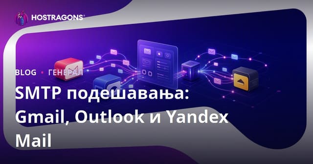 SMTP подешавања: Gmail, Outlook и Yandex Mail