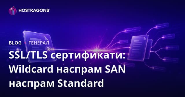 SSL/TLS сертификати: Wildcard наспрам SAN наспрам Standard