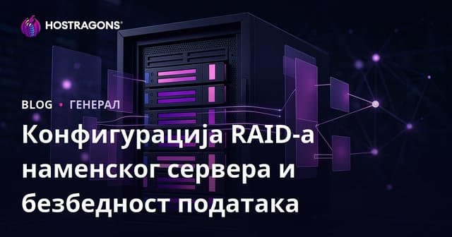 Конфигурација RAID за посвећени сервер и безбедност података