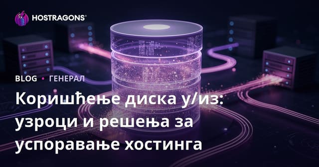 Коришћење диска у/из: узроци и решења за успоравање хостинга