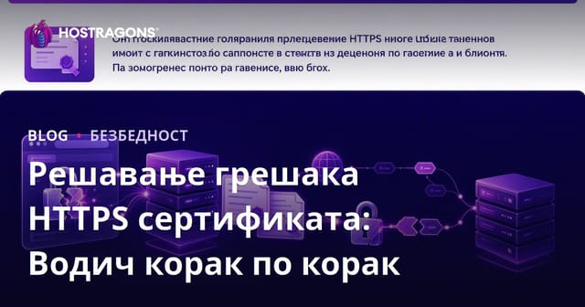 Решавање HTTPS сертификатских грешака: Водич корак по корак