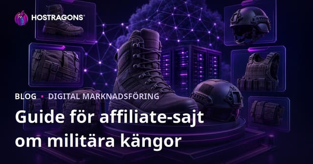 En Affiliate-sida för militära stövlar och taktikutrustning