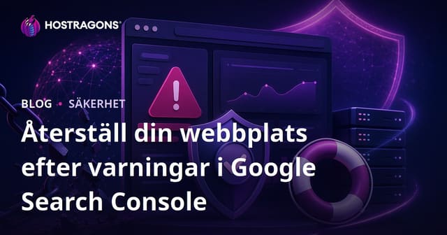 Återställ din webbplats efter varningar i Google Search Console