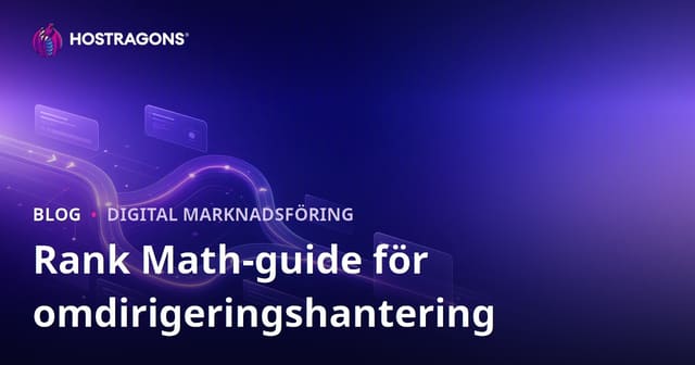 Avancerad omdirigering med Rank Math SEO-plugin
