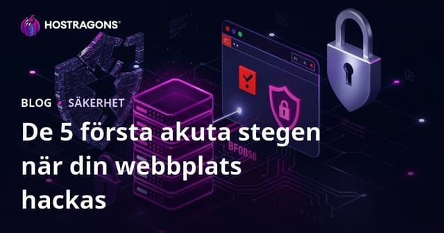 Första 5 akuta återställningssteget när din webbplats blir hackad