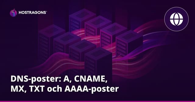 DNS-poster: A, CNAME, MX, TXT och AAAA-poster