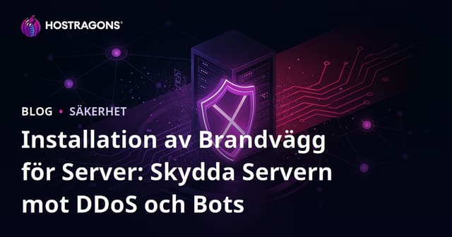 Installation av Brandvägg för Server: Skydda Servern mot DDoS och Bots