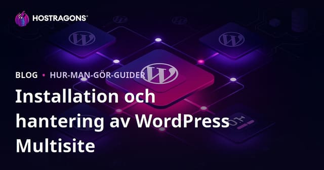 Installation av WordPress Multisite och hantering från en enda panel