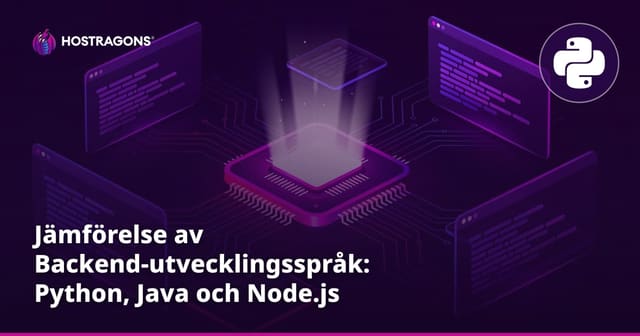 Jämförelse av Backend-utvecklingsspråk: Python, Java och Node.js