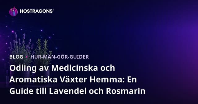 Odling av Medicinska och Aromatiska Växter Hemma: En Guide till Lavendel och Rosmarin
