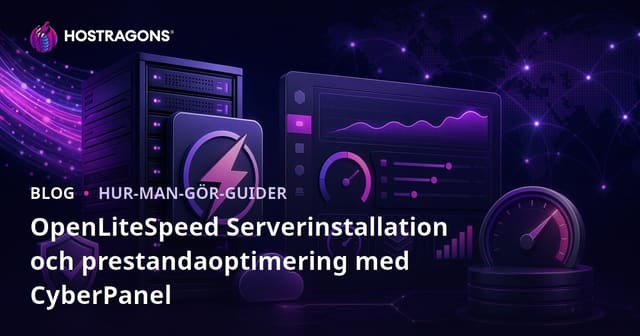 OpenLiteSpeed Serverinstallation och prestandaoptimering med CyberPanel