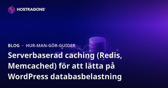 Serverbaserad caching (Redis, Memcached) för att lätta på WordPress databasbelastning