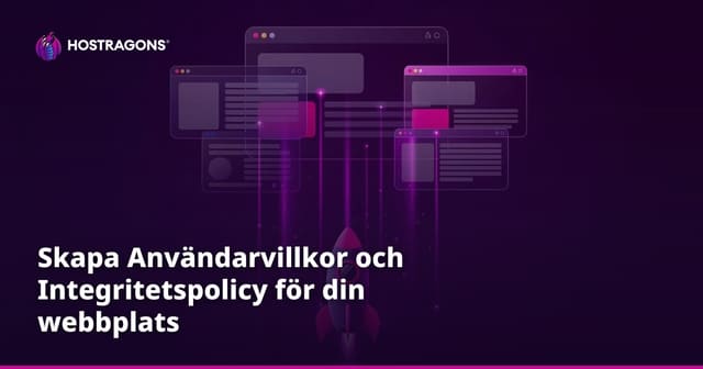 Skapa Användarvillkor och Integritetspolicy för din webbplats