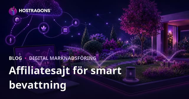 Endast Smart Vattensystem och Trädgårdsautomation: En Affiliate Webbplats