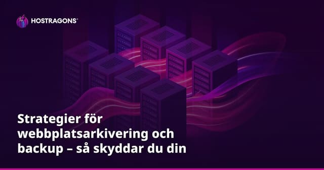 Strategier för webbplatsarkivering och backup – så skyddar du din webbplats
