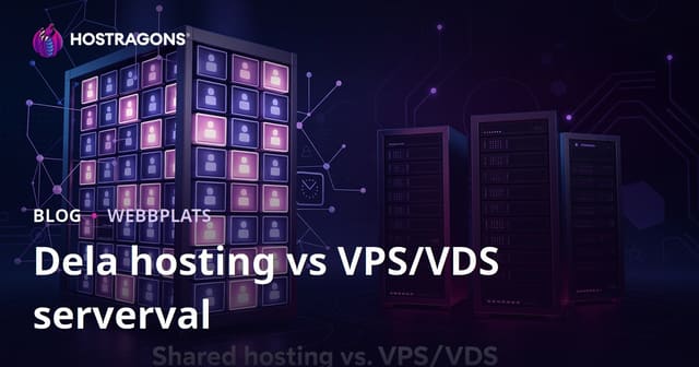 Val av Dela Hosting vs VPS/VDS Server för Nybörjare