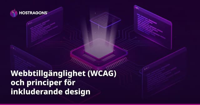 Webbtillgänglighet (WCAG) och principer för inkluderande design