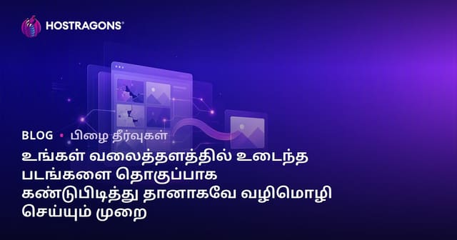 உங்கள் வலைத்தளத்தில் உடைந்த படங்களை தொகுப்பாக கண்டுபிடித்து தானாகவே வழிமொழி செய்யும் முறை