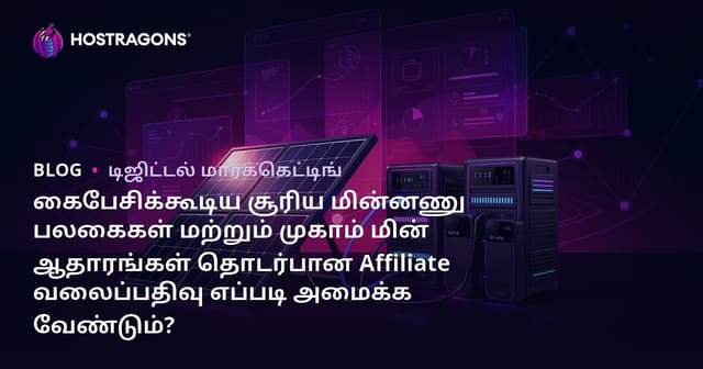 கைபேசிக்கூடிய சூரிய மின்னணு பலகைகள் மற்றும் முகாம் மின் ஆதாரங்கள் தொடர்பான Affiliate வலைப்பதிவு எப்படி அமைக்க வேண்டும்?