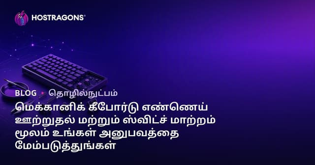 மெக்கானிக் கீபோர்டு எண்ணெய் ஊற்றுதல் மற்றும் ஸ்விட்ச் மாற்றம் மூலம் உங்கள் அனுபவத்தை மேம்படுத்துங்கள்