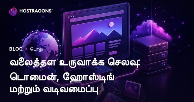 இணையதள உருவாக்கல் செலவு: Domain, Hosting & வடிவமைப்பு – முழுமையான வழிகாட்டி