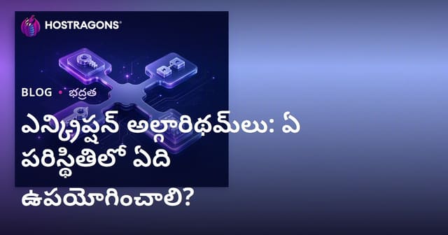 ఎన్క్రిప్షన్ అల్గారిథమ్‌లు: ఏ పరిస్థితిలో ఏది ఉపయోగించాలి?