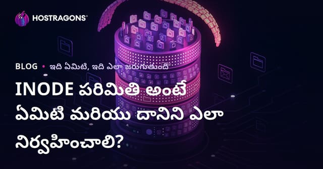 INODE లిమిట్ అంటే ఏమిటి? మీరు మీ వెబ్‌హోస్టింగ్‌లో ఎలా నిర్వహించాలి?