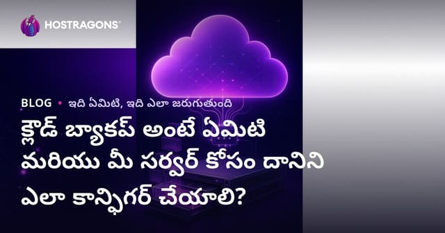 Cloud Backup అంటే ఏమిటి? మీ సర్వర్ కోసం సెటప్ చేయడము ఎలా?