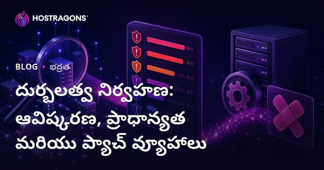 దుర్బలత్వ నిర్వహణ: ఆవిష్కరణ, ప్రాధాన్యత మరియు ప్యాచ్ వ్యూహాలు