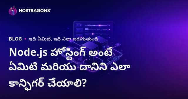Node.js హోస్టింగ్ అంటే ఏమిటి మరియు దానిని ఎలా కాన్ఫిగర్ చేయాలి?