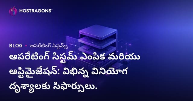 వెబ్‌హోస్టింగ్ కోసం ఉత్తమ ఓపరేటింగ్ సిస్టం ఎంపిక మరియు ఆప్టిమైజేషన్: వేర్వేరు వాడుకలపై సూచనలు