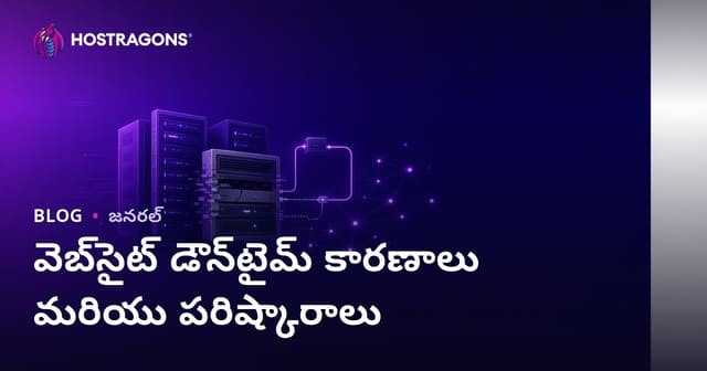 వెబ్‌సైట్ డౌన్‌టైమ్ కారణాలు మరియు పరిష్కారాలు