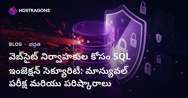 వెబ్‌సైట్ నిర్వాహకుల కోసం SQL ఇంజెక్షన్ సెక్యూరిటీ: మాన్యువల్ పరీక్ష మరియు పరిష్కారాలు