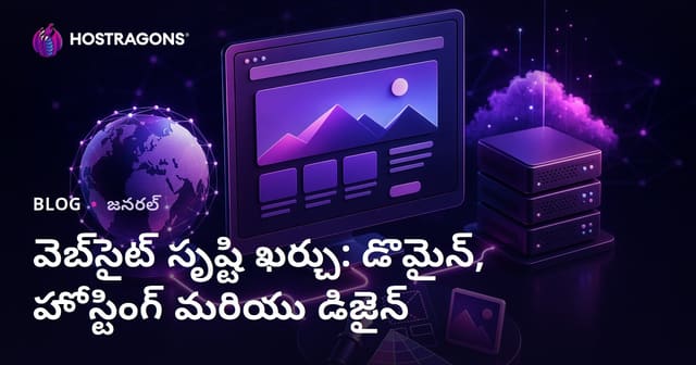 వెబ్‌సైట్ నిర్మాణ ఖర్చు: డొమైన్, హోస్టింగ్, డిజైన్ & SEO మార్గదర్శిని