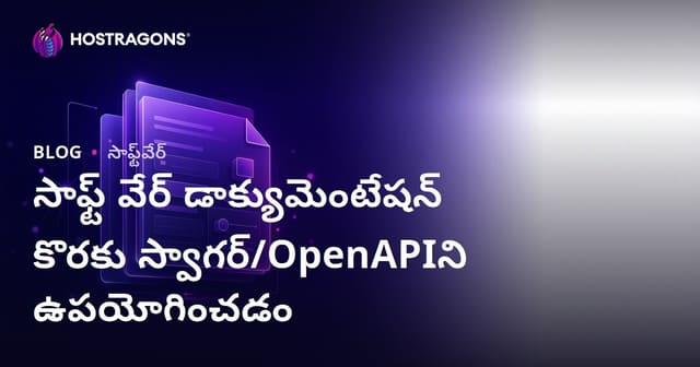 సాఫ్ట్ వేర్ డాక్యుమెంటేషన్ కొరకు స్వాగర్/OpenAPIని ఉపయోగించడం
