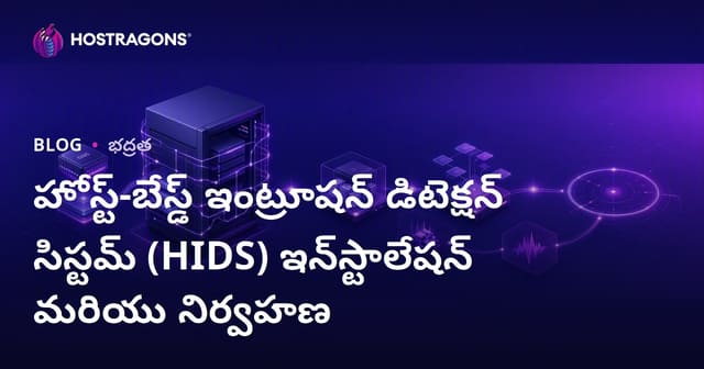 హోస్ట్-బేస్డ్ ఇంట్రూషన్ డిటెక్షన్ సిస్టమ్ (HIDS) ఇన్‌స్టాలేషన్ మరియు నిర్వహణ