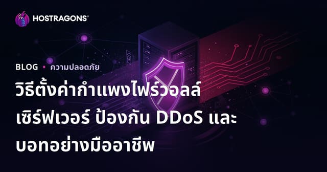 วิธีตั้งค่ากำแพงไฟร์วอลล์เซิร์ฟเวอร์ ป้องกัน DDoS และบอทอย่างมืออาชีพ