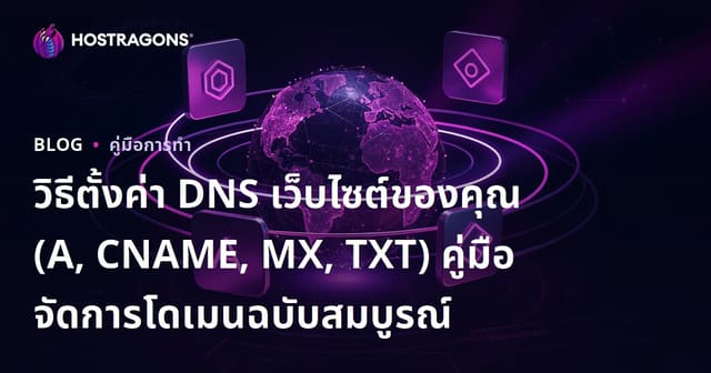 วิธีตั้งค่า DNS เว็บไซต์ของคุณ (A, CNAME, MX, TXT) คู่มือจัดการโดเมนฉบับสมบูรณ์