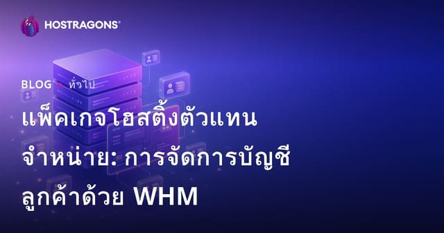 แพ็คเกจโฮสติ้งตัวแทนจำหน่าย: การจัดการบัญชีลูกค้าด้วย WHM