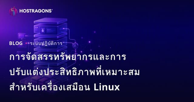 การจัดสรรทรัพยากรและการปรับแต่งประสิทธิภาพที่เหมาะสมสำหรับเครื่องเสมือน Linux
