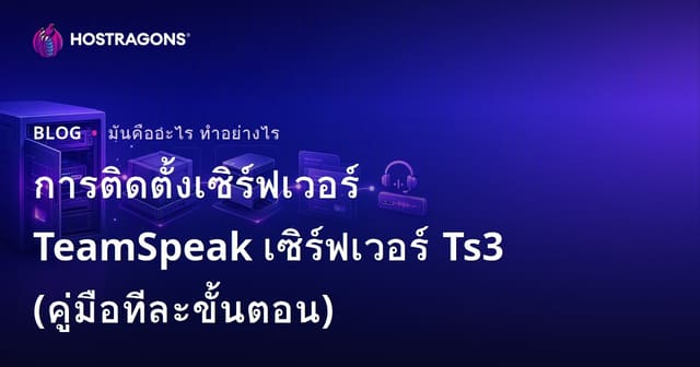 การติดตั้งเซิร์ฟเวอร์ TeamSpeak: คู่มือทีละขั้นตอน
