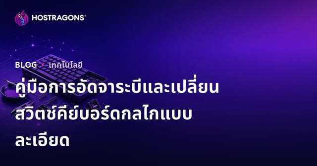 คู่มือการอัดจาระบีและเปลี่ยนสวิตช์คีย์บอร์ดกลไกแบบละเอียด